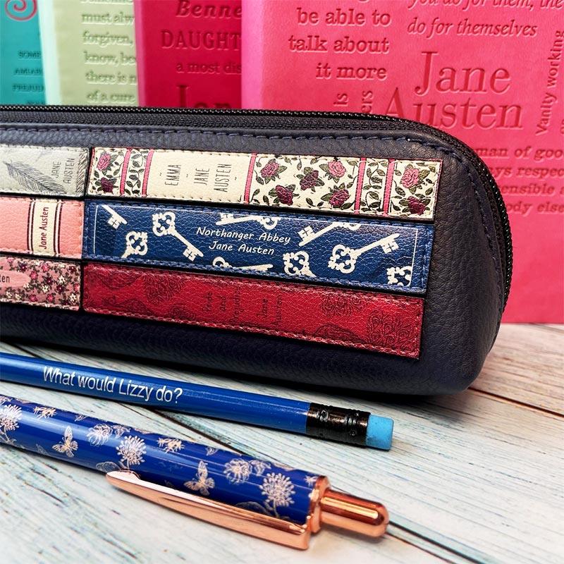 Jane Austen Pencil Case - Books Design