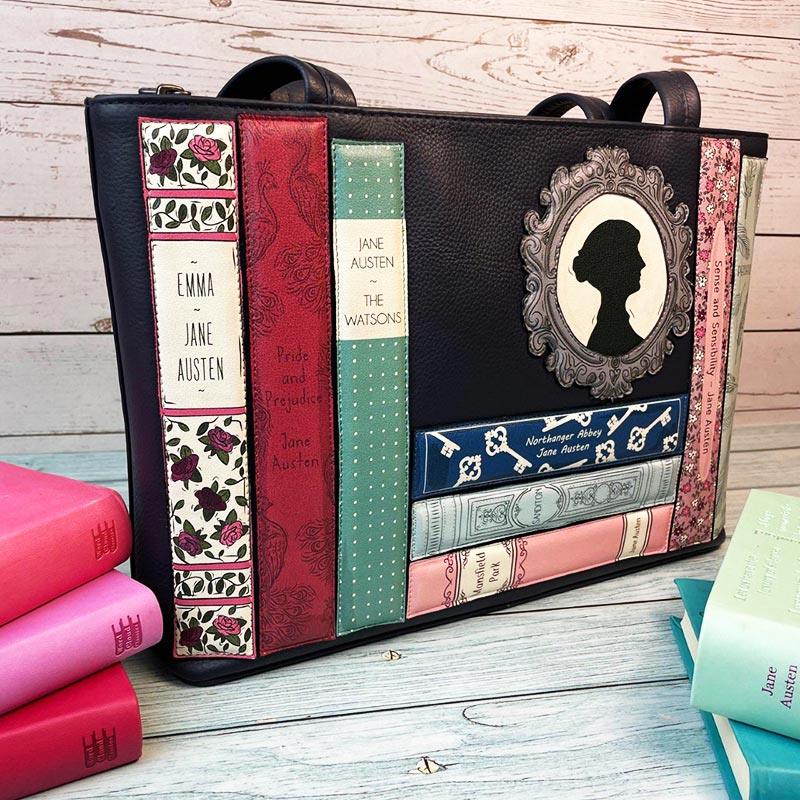 Jane Austen Shoulder Bag - Books Design Handbag