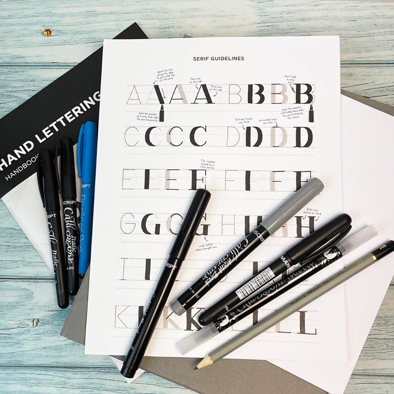 Jane Austen Hand Lettering Calligraphy Set