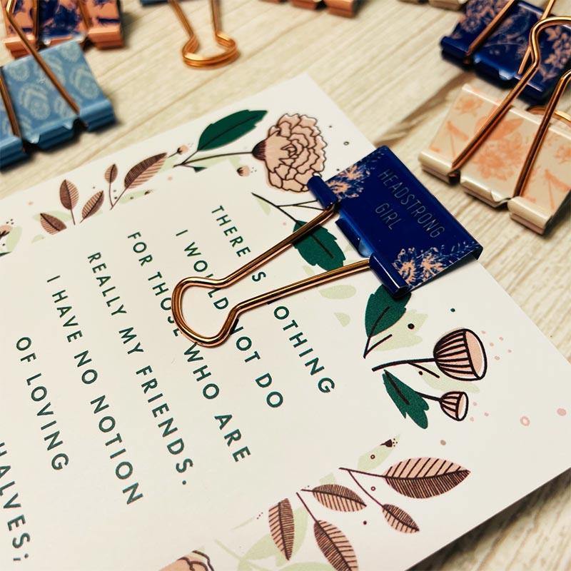 Jane Austen Binder Clips - Set of 8