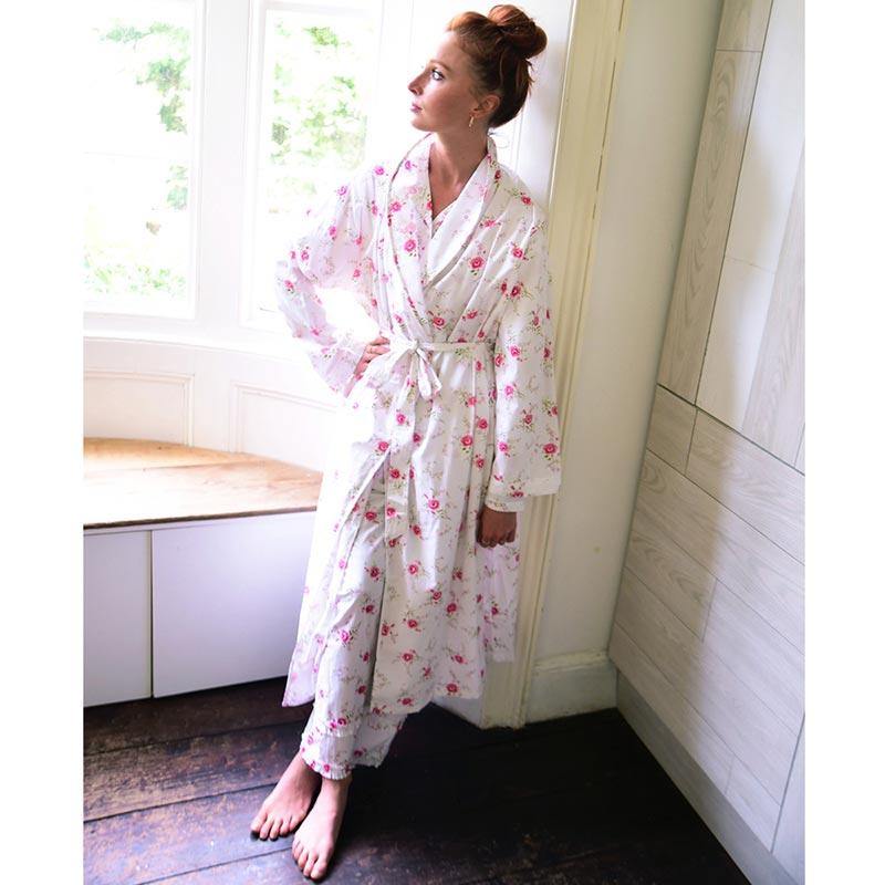 Daphne Luxury Cotton Dressing Gown