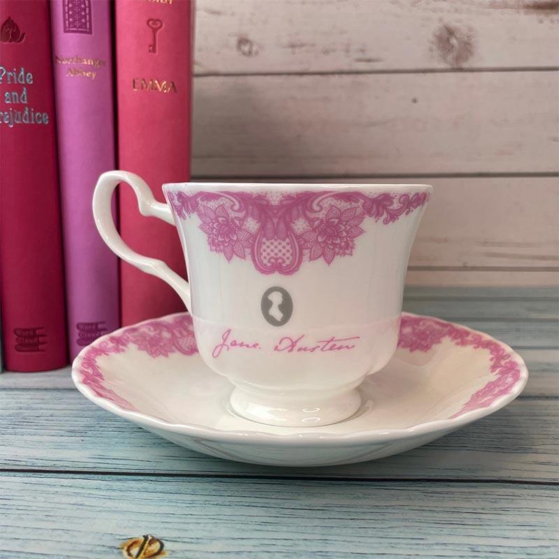 Jane Austen Bone China Teacup And Saucer - Emma | Exclusive Collection - JaneAusten.co.uk