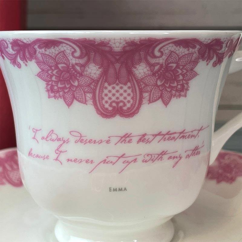 Jane Austen Bone China Teacup And Saucer - Emma | Exclusive Collection - JaneAusten.co.uk