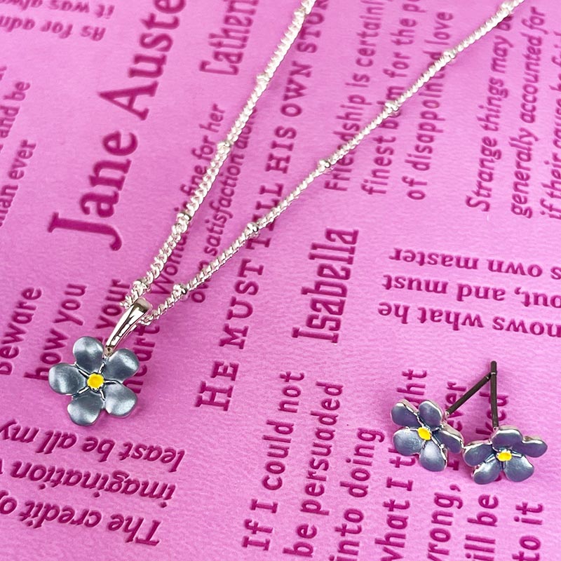 Delaford Forget-me-not Necklace - Handcrafted Jewellery