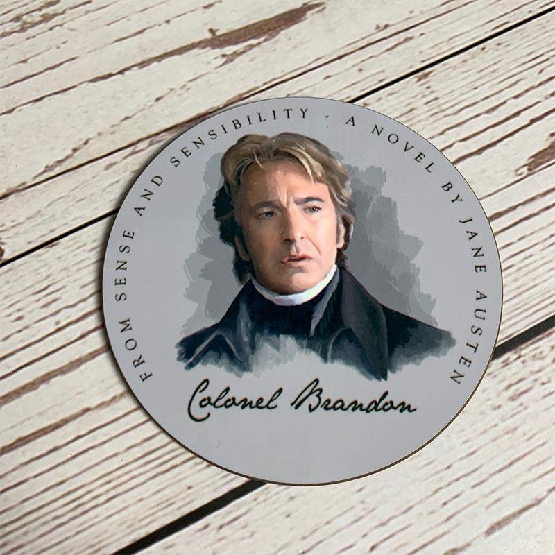 Set of 6 Jane Austen's Heroes Coasters - JaneAusten.co.uk