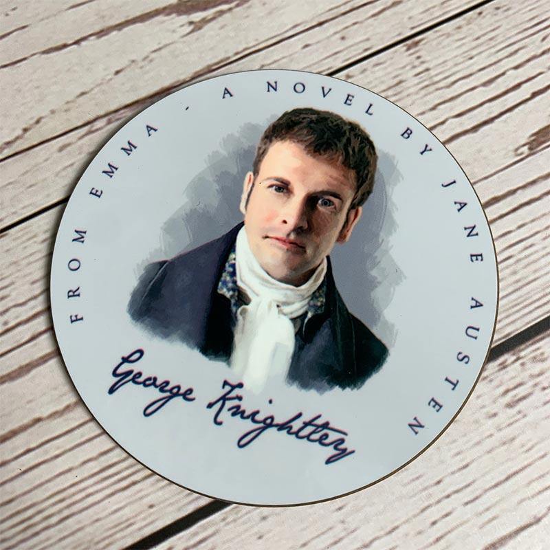 Set of 6 Jane Austen's Heroes Coasters - JaneAusten.co.uk