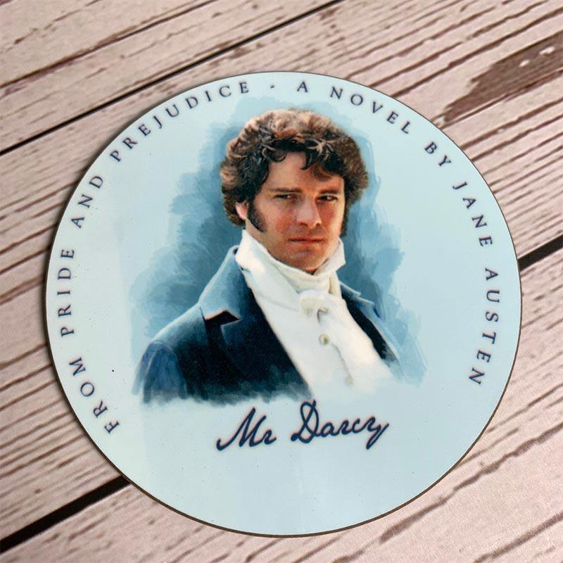 Set of 6 Jane Austen's Heroes Coasters - JaneAusten.co.uk