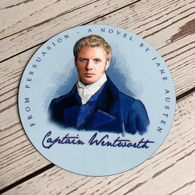 Set of 6 Jane Austen's Heroes Coasters - JaneAusten.co.uk