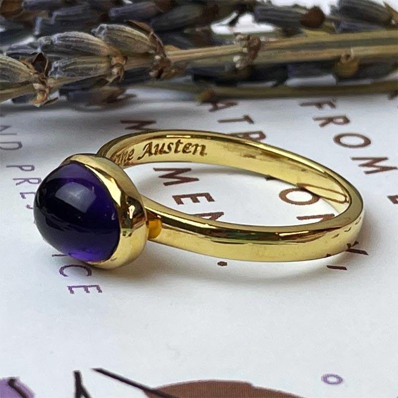 Exclusive Amethyst and Gold Plated Silver Eliza Ring