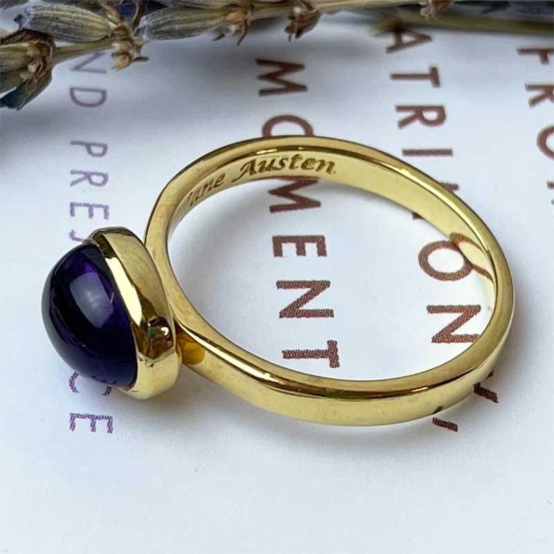 Exclusive Amethyst and Gold Plated Silver Eliza Ring