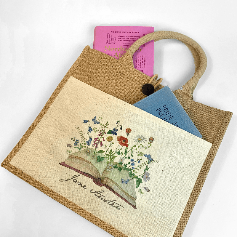 A copy of Pride and Prejudice and Northanger Abbey are pocking out from organisational pockets of the bag with plenty of room to spare. Making it an excellent gift for any reader who just can't resist purchasing another book