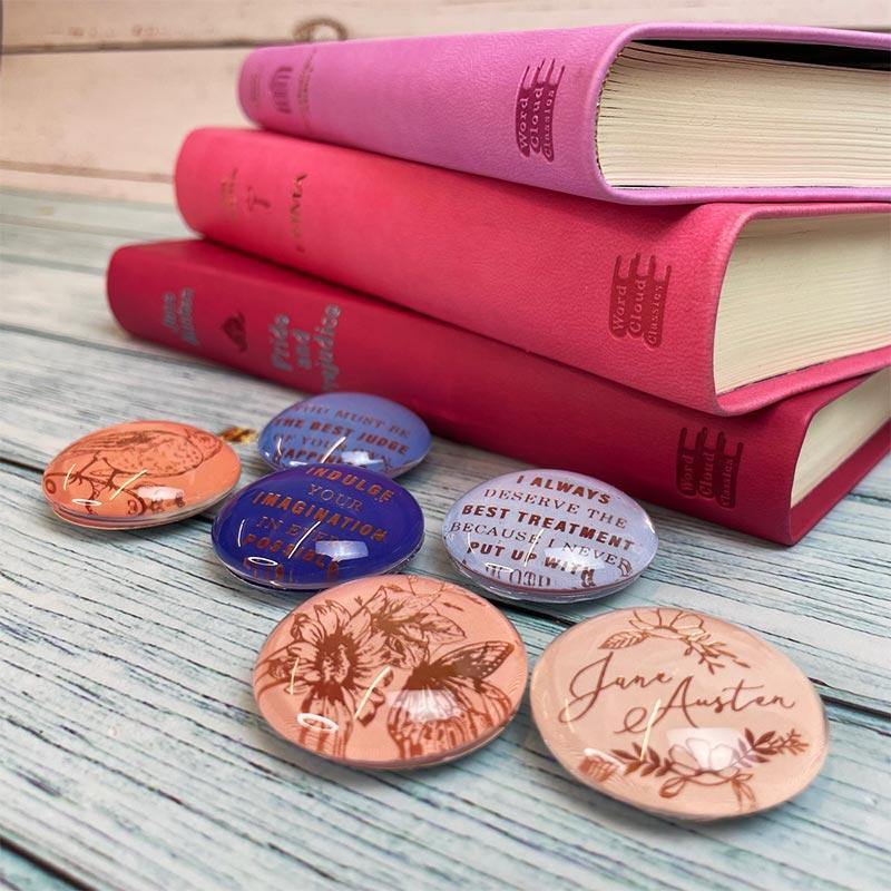 Jane Austen Glass Magnets - Set of 6