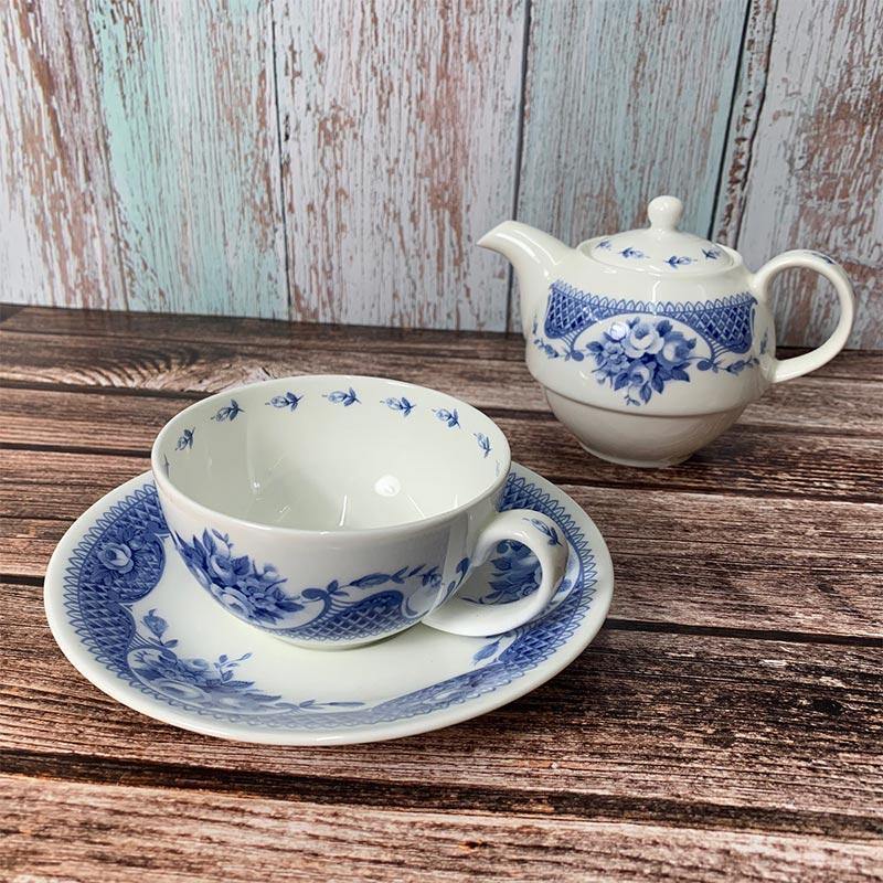 Exclusive Bone China Tea For One Set - Jane Austen Netherfield Collection