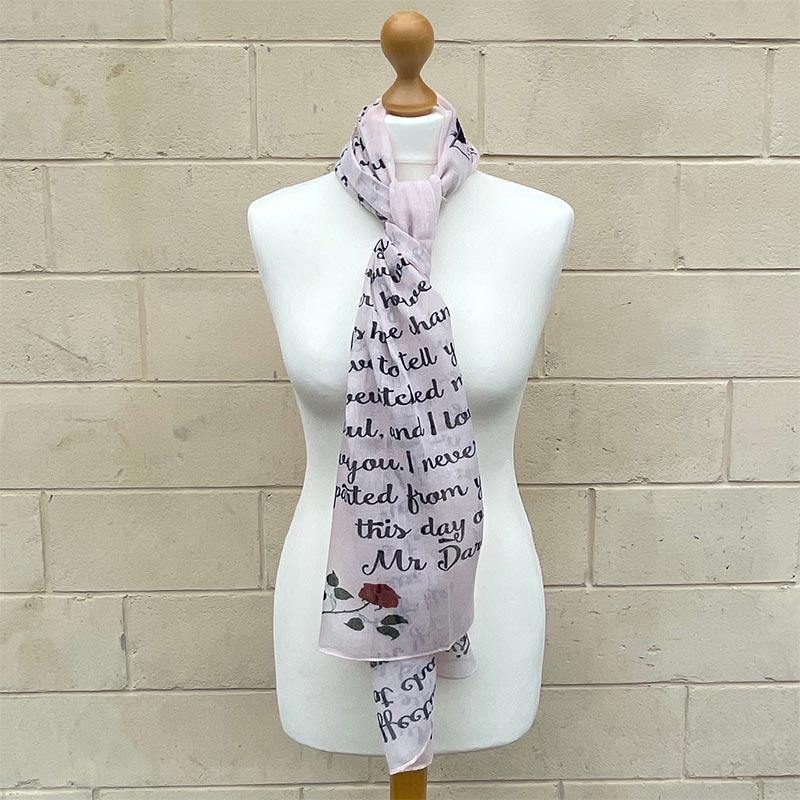 Mr Darcy's Love Letter Voile Scarf