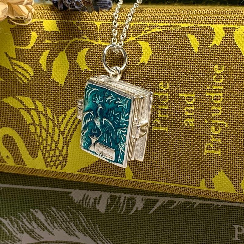 Pride and Prejudice Book Charm Locket Necklace - JaneAusten.co.uk