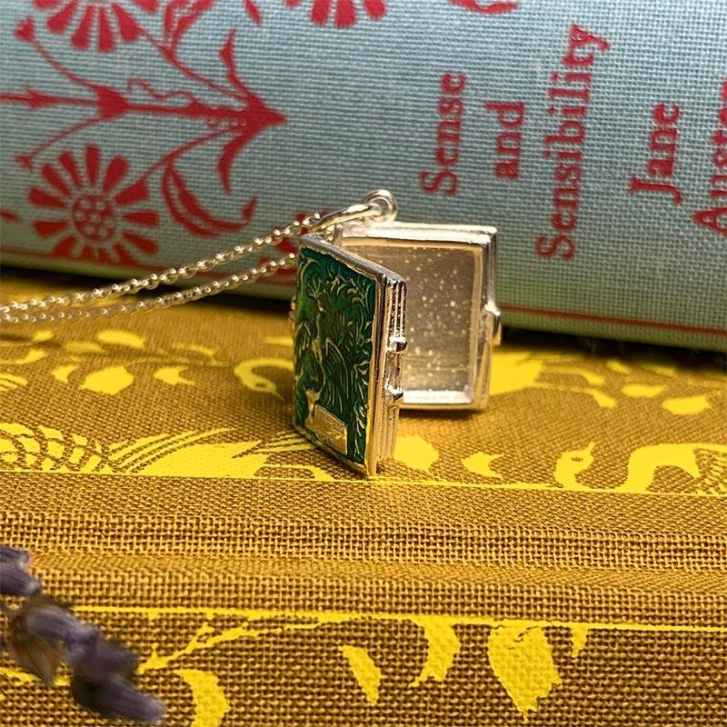 Pride and Prejudice Book Charm Locket Necklace - JaneAusten.co.uk