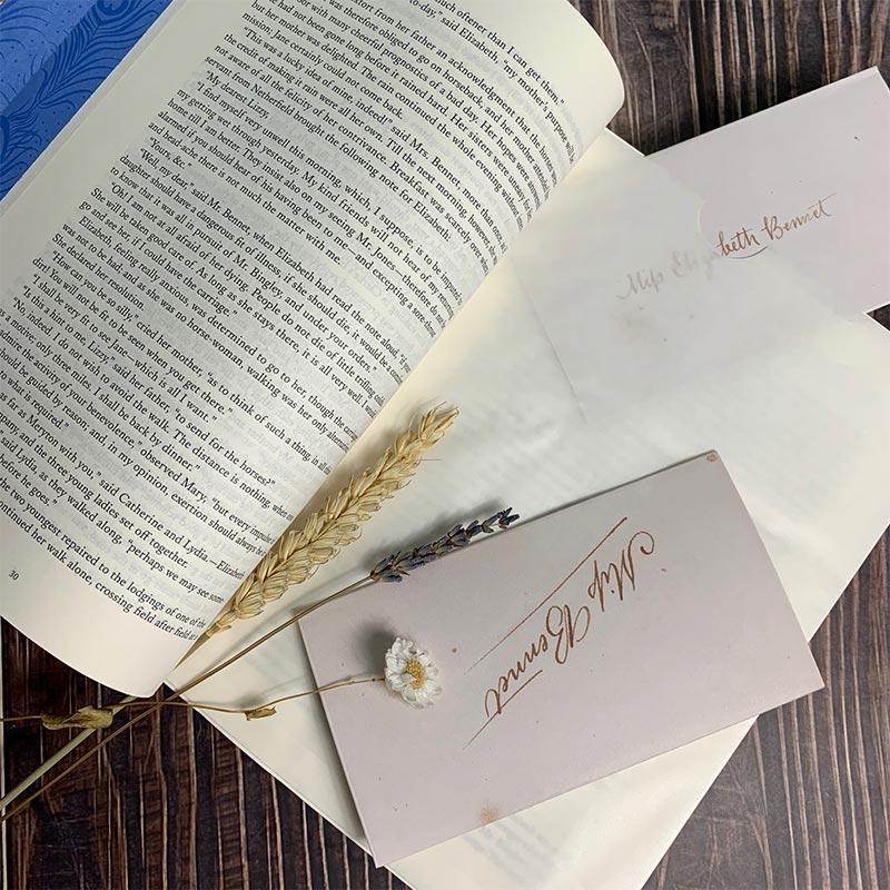 Pride and Prejudice Book with replica aged envelope