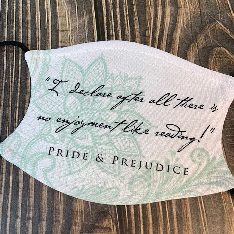 Jane Austen's Pride and Prejudice Quote Face Mask - JaneAusten.co.uk