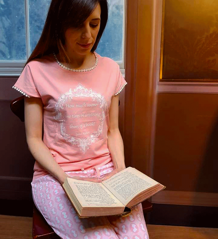 Exclusive Jane Austen Pyjamas / Jane Austen Pajamas - Pink Edition! - JaneAusten.co.uk