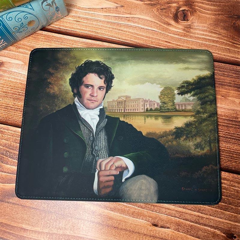 Faux Leather Mr Darcy at Pemberley Mouse Mat