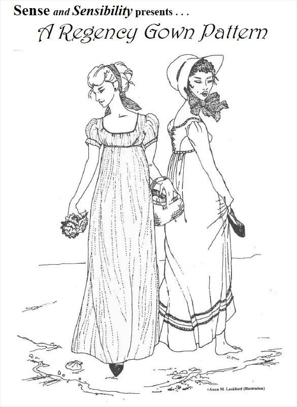 Dress Pattern - Regency Gown - Paper - JaneAusten.co.uk