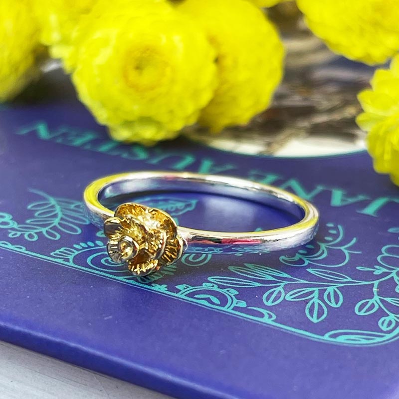 Elinor Rose Ring - Silver and Gold Plated detailing | Exclusive Collection