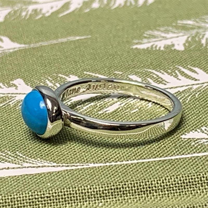 Jane Austen's Ring Replica in Turquoise and Sterling Silver - JaneAusten.co.uk