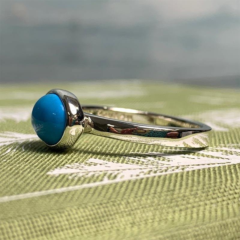 Jane Austen's Ring Replica in Turquoise and Sterling Silver - JaneAusten.co.uk