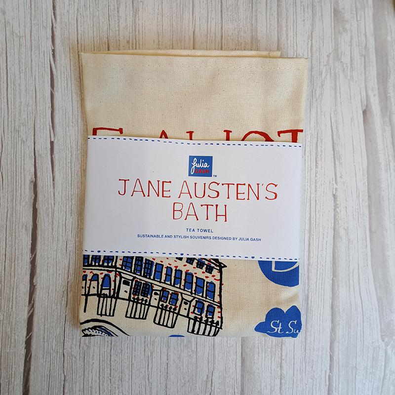Jane Austen's 'Bath Cityscape' Tea Towel - JaneAusten.co.uk