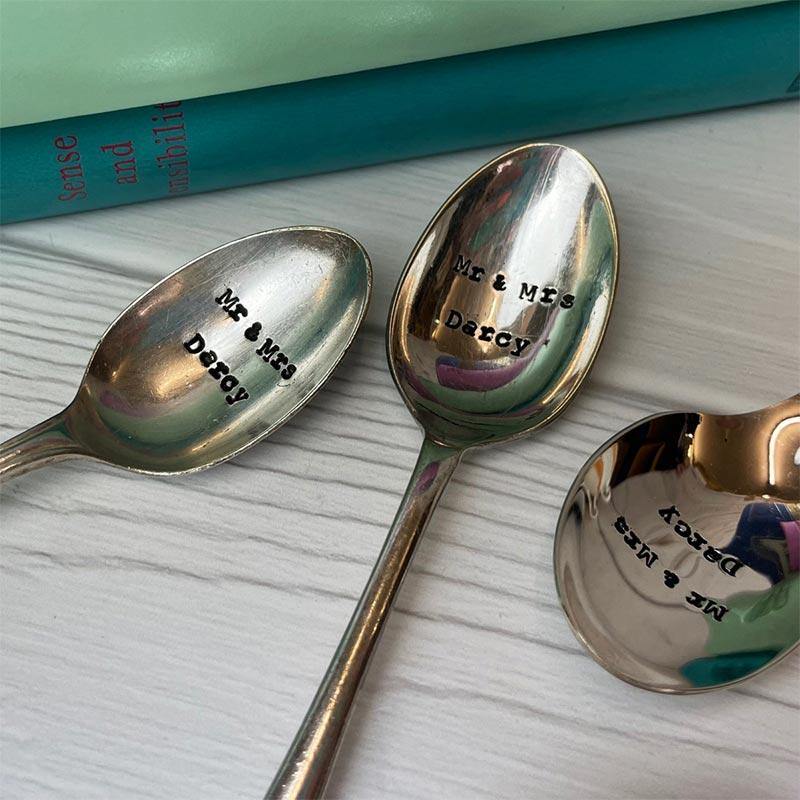 Vintage Teaspoon - Mr & Mrs Darcy | Exclusive Collection - JaneAusten.co.uk