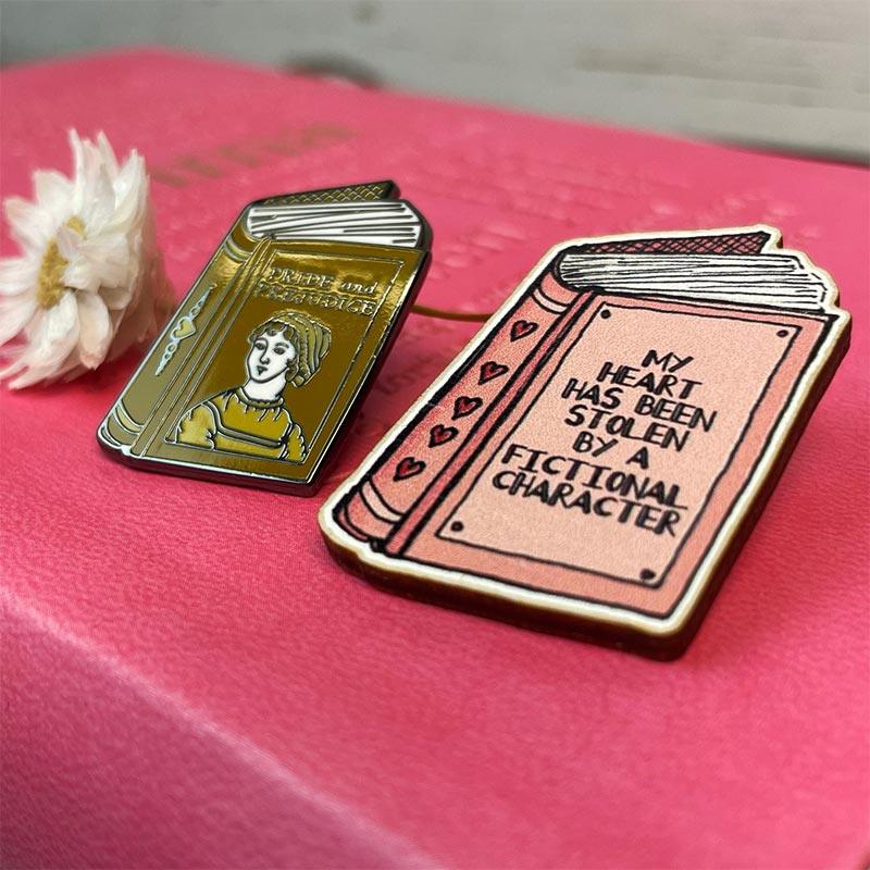 Jane Austen Badges - Pride And Prejudice Pair - JaneAusten.co.uk