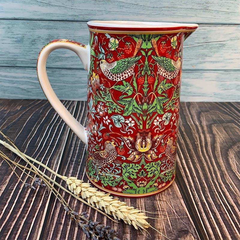 William Morris Strawberry Thief Jug - JaneAusten.co.uk