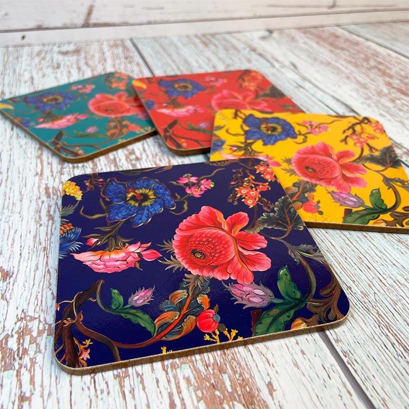 Set of 4 William Morris Inspired Coasters