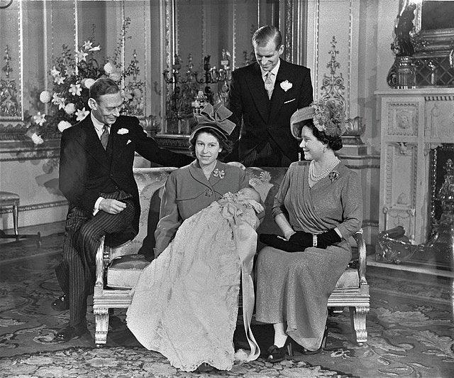 The Royal Family at the Christening of Charles III