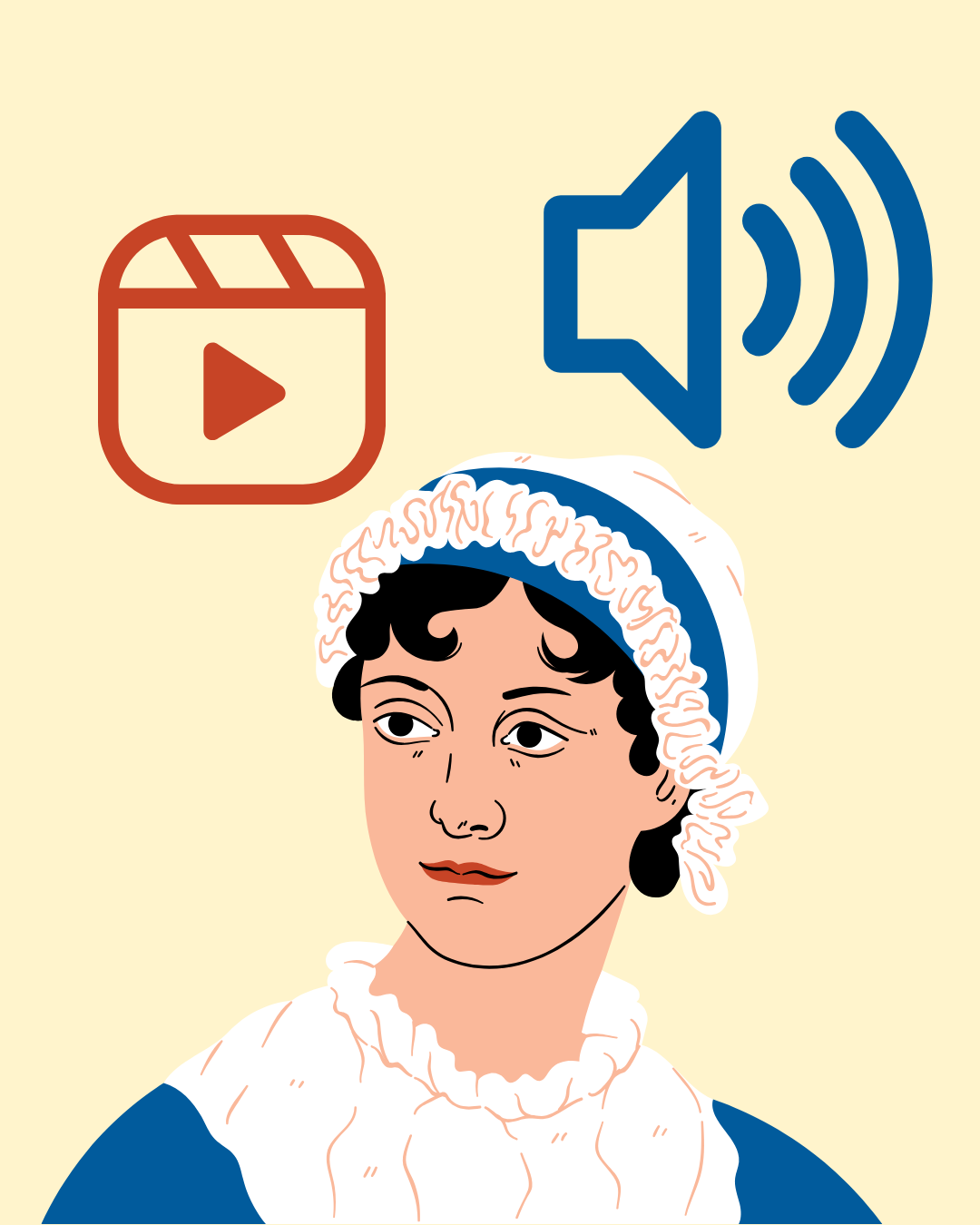 Jane Austen With audio and video symbols