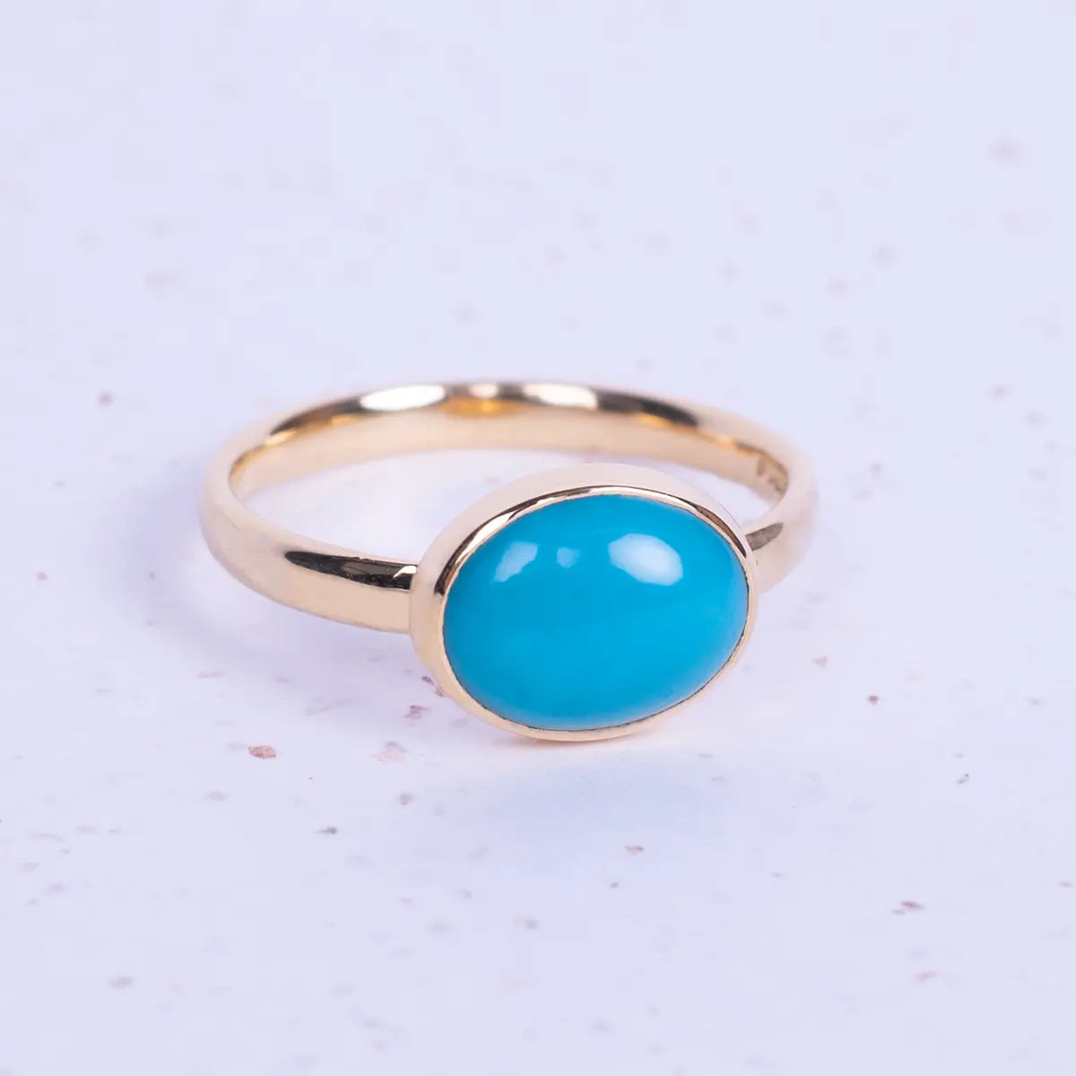 Our replica ring is modelled on Jane Austen’s original gold and turquoise ring, crafted from gold-plated sterling silver and set with a beautiful turquoise stone.