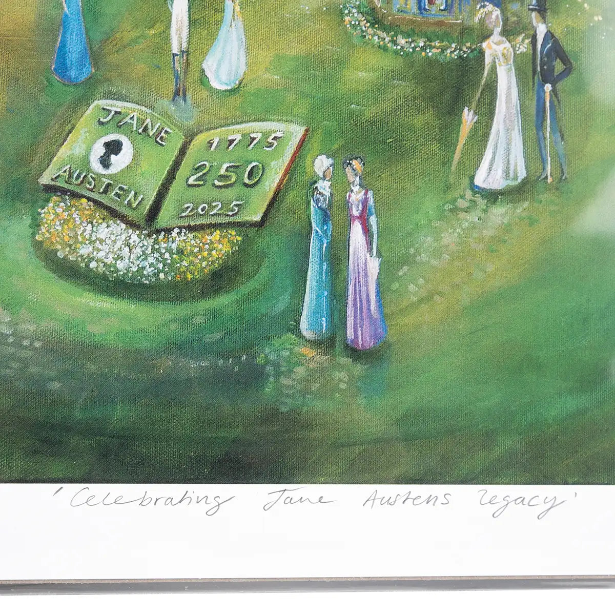 Close-up of Charlotte Atkinson's title 'Celebrating Jane Austen's Legacy'