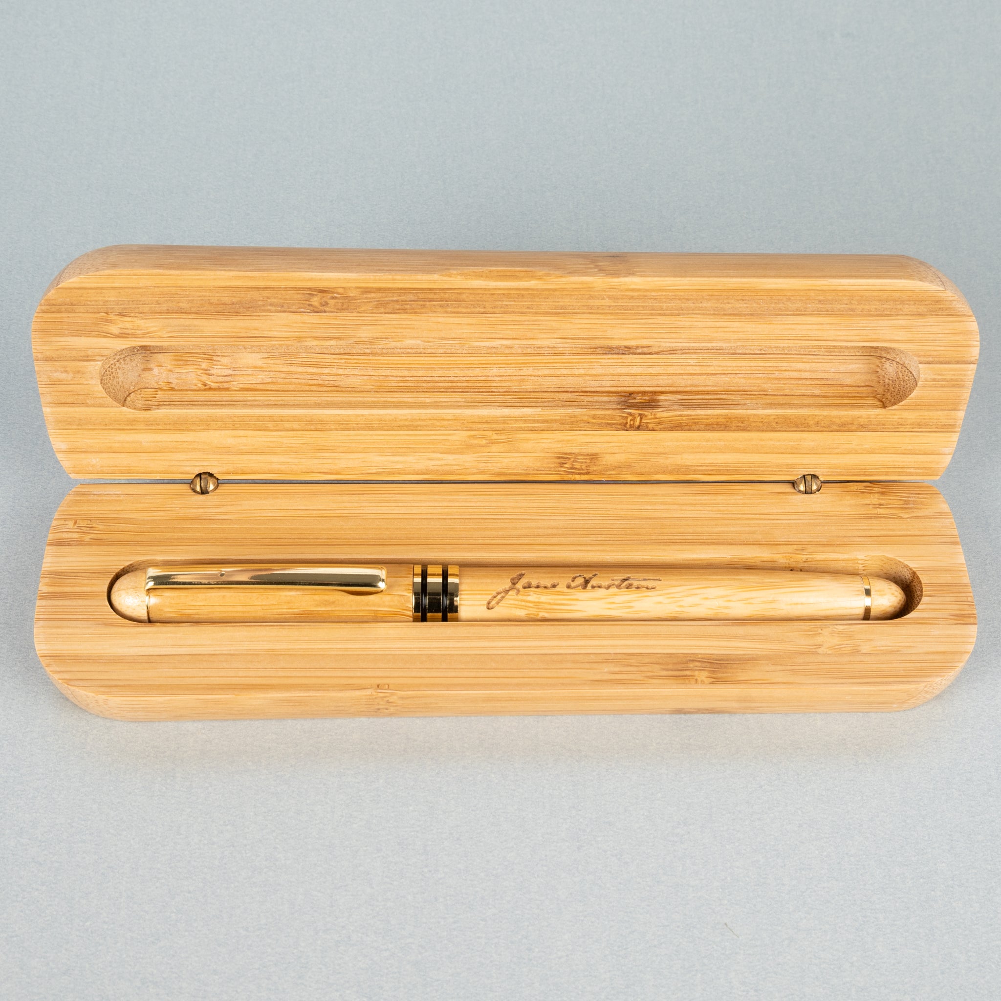 Open case with pen inside