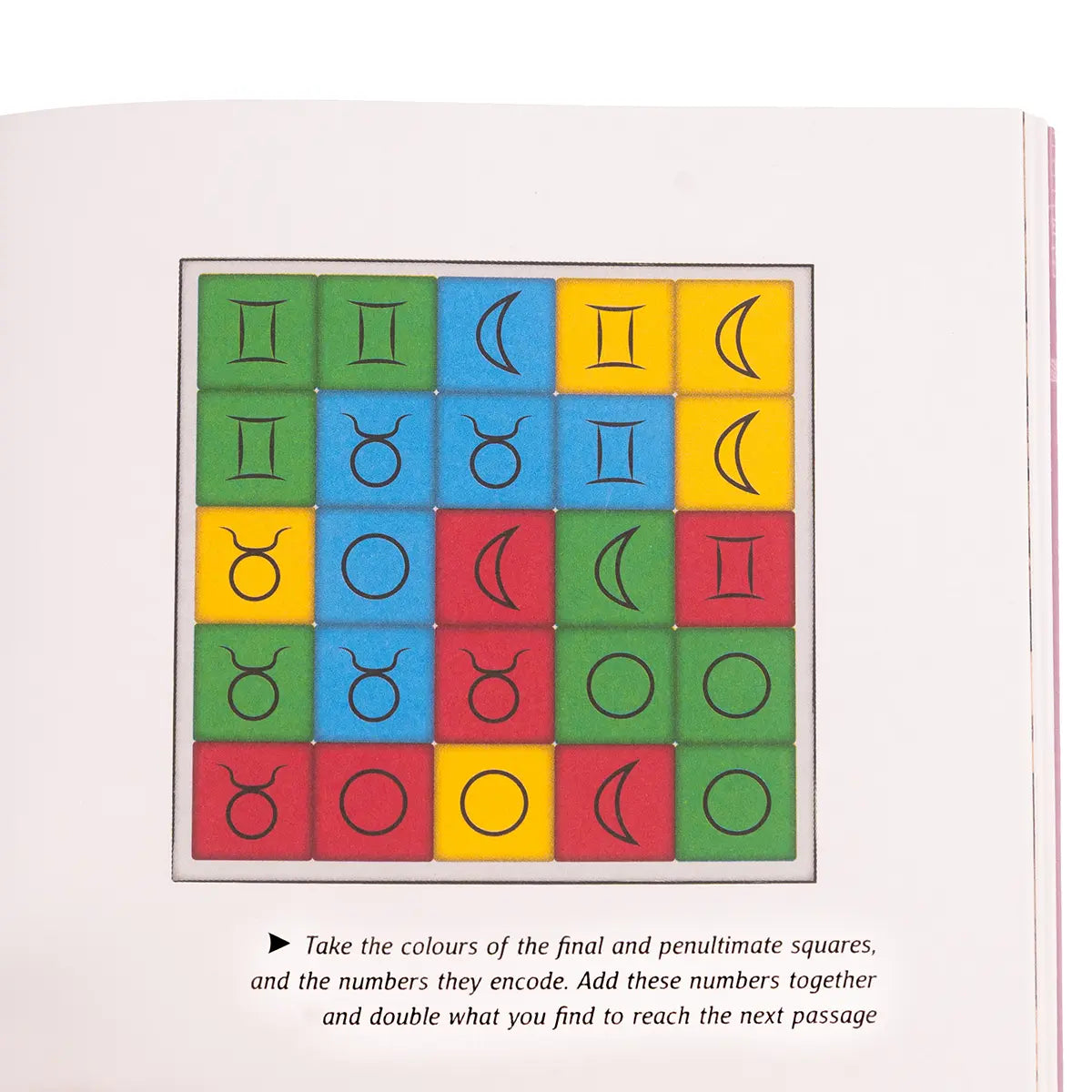 A colour block puzzle in the Jane Austen puzzle book