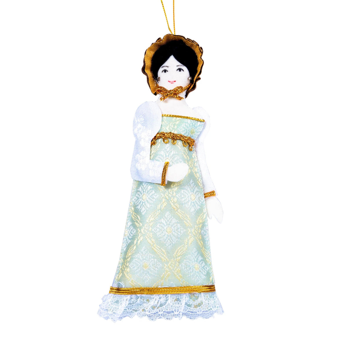 Anne Elliot doll decoration on a white background.
