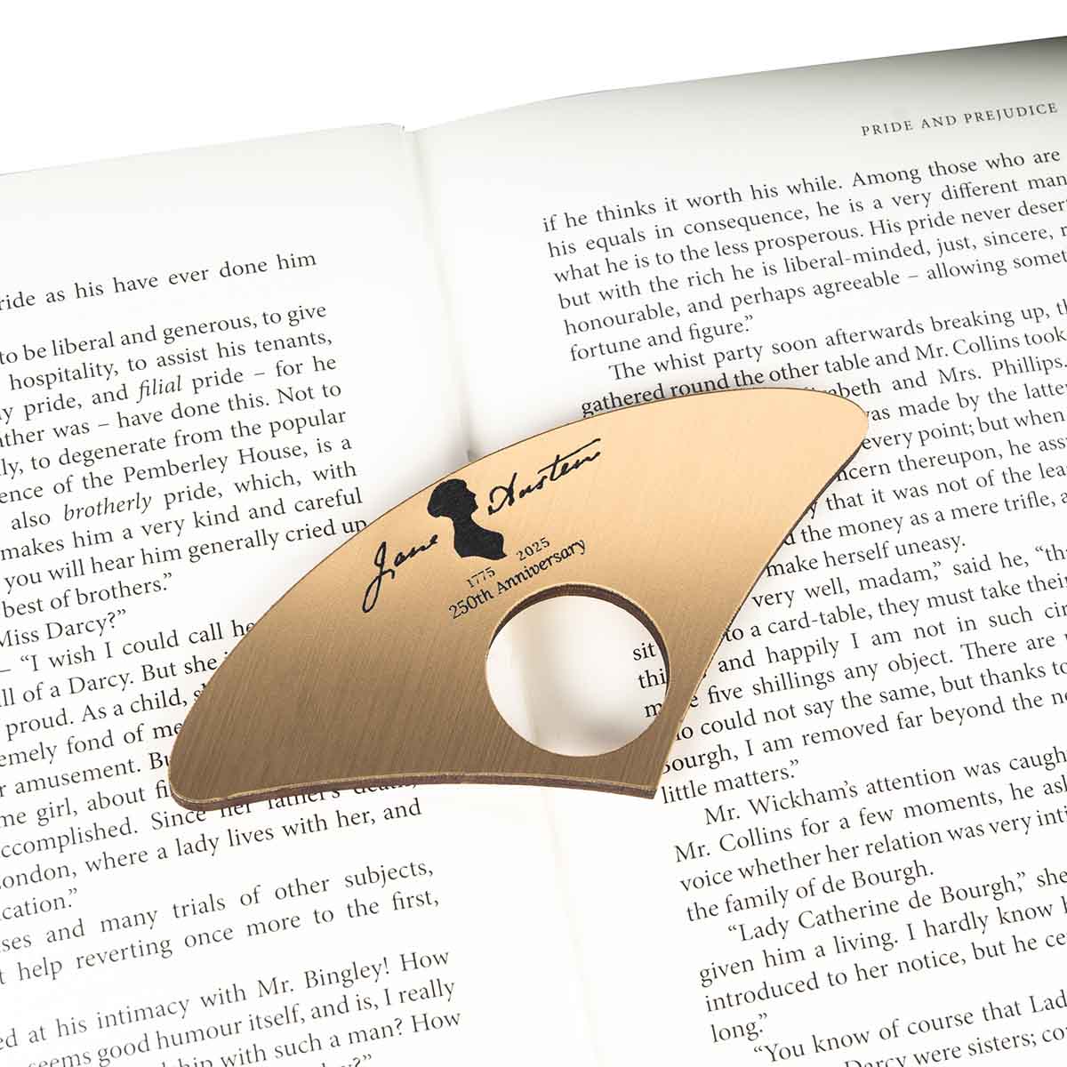 Product laying on a book.