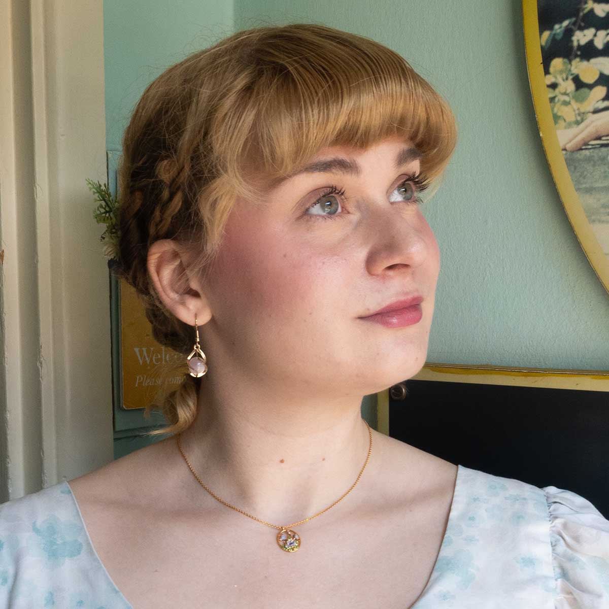 Gold and Enamel Birth Flower Necklace