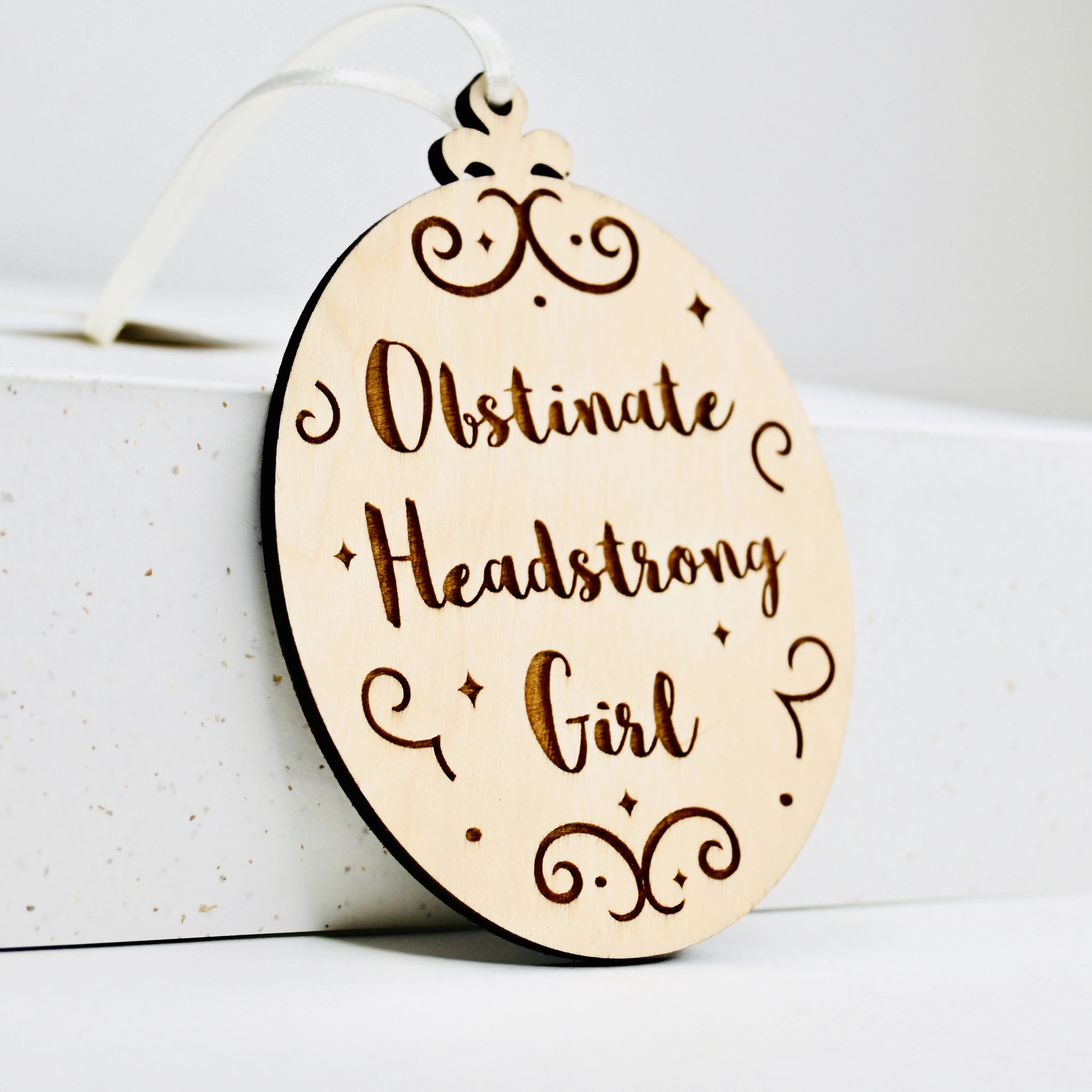 Pride and Prejudice 'Obstinate Headstrong Girl' Quote Decoration