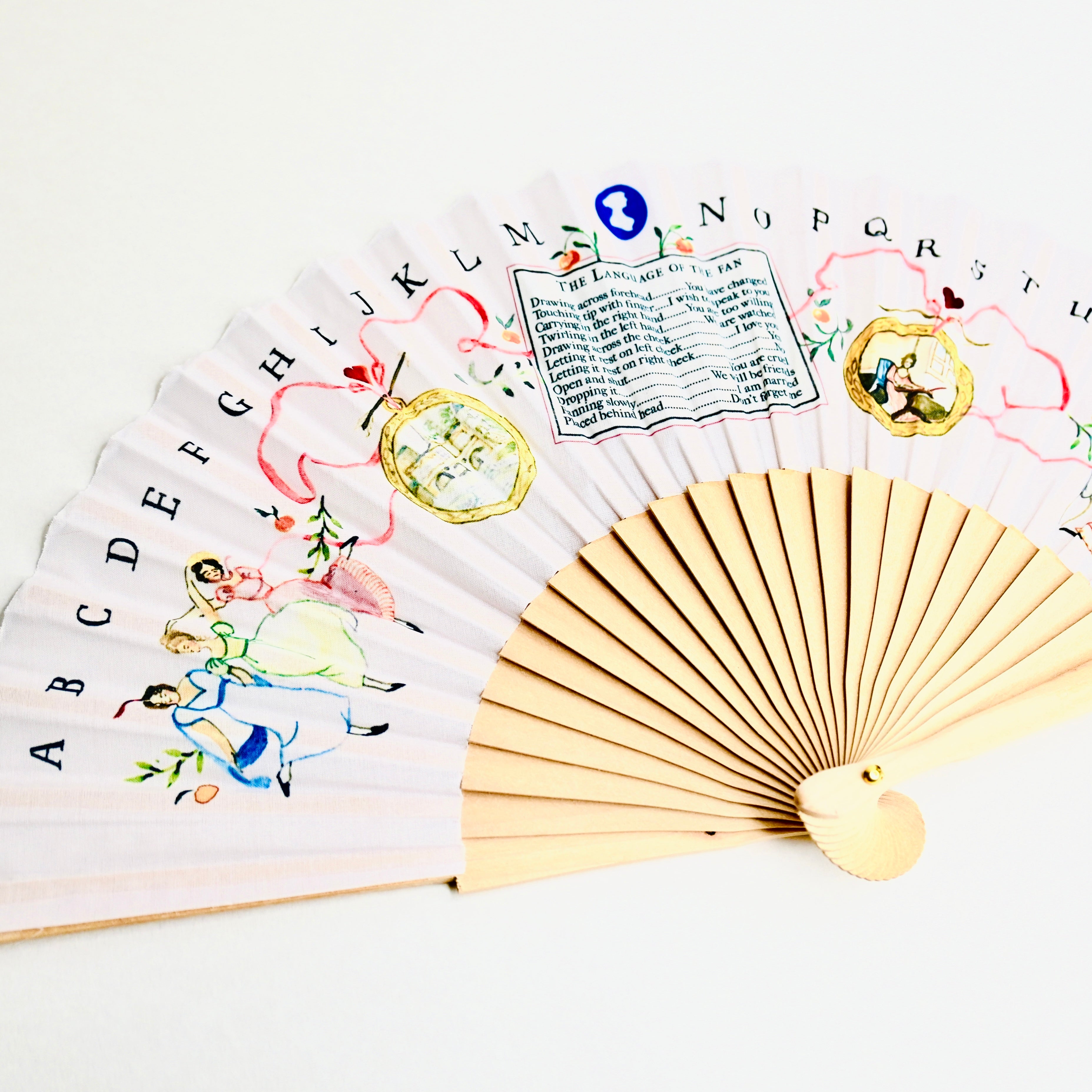 Regency Illustrated Hand Fan - Jane Austen Gifts