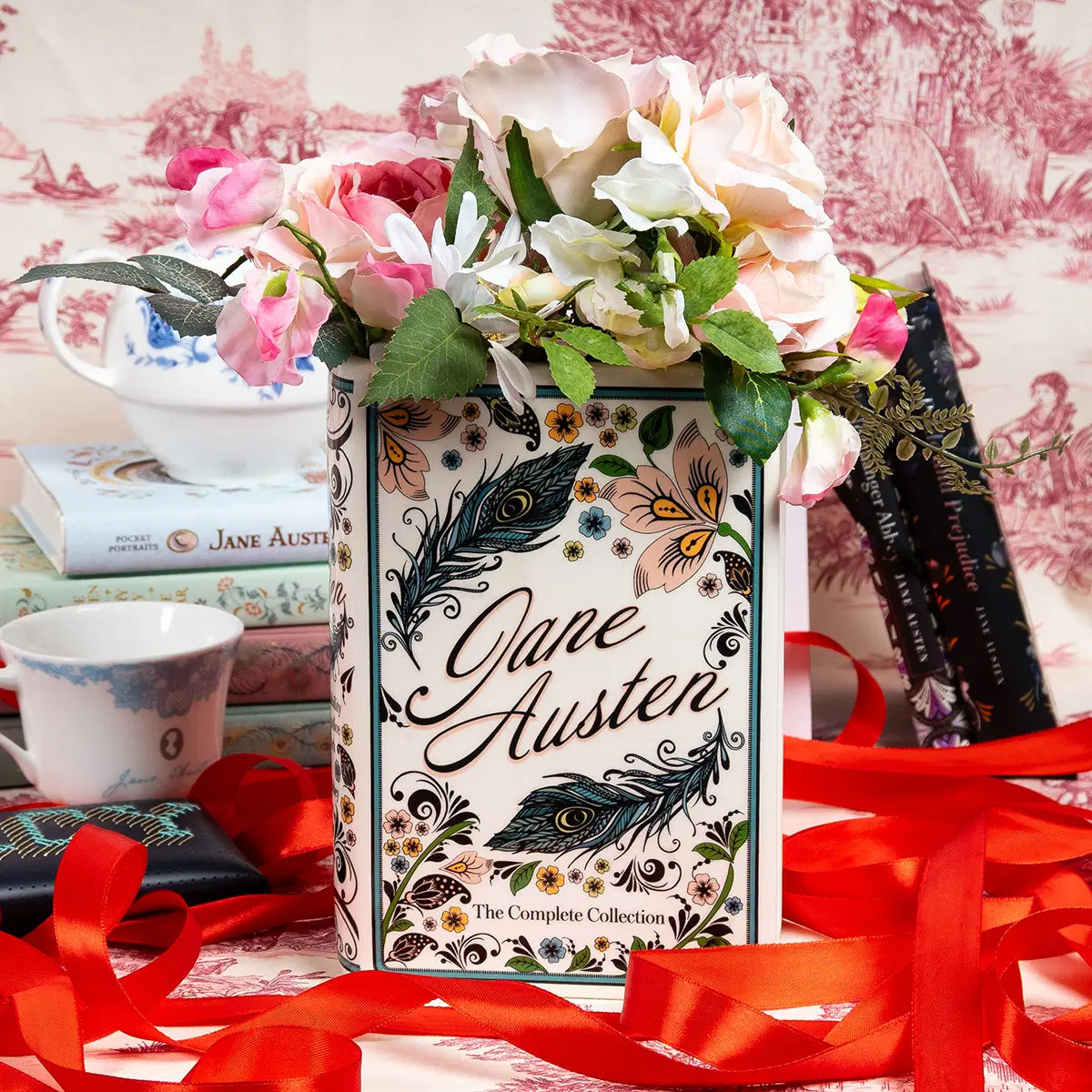 Jane Austen Large Book Vase