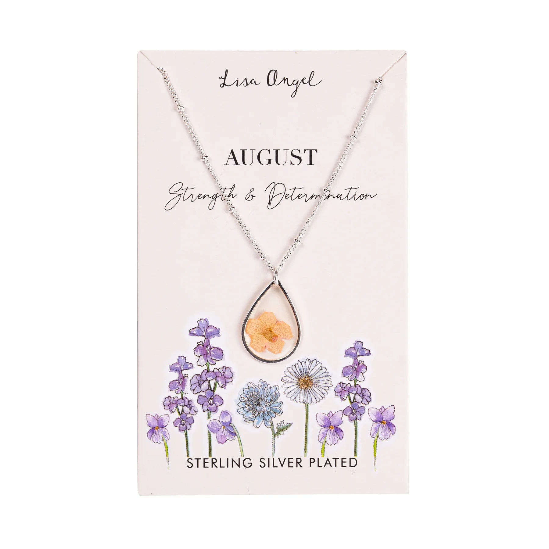 Elegante geboortebloem ketting