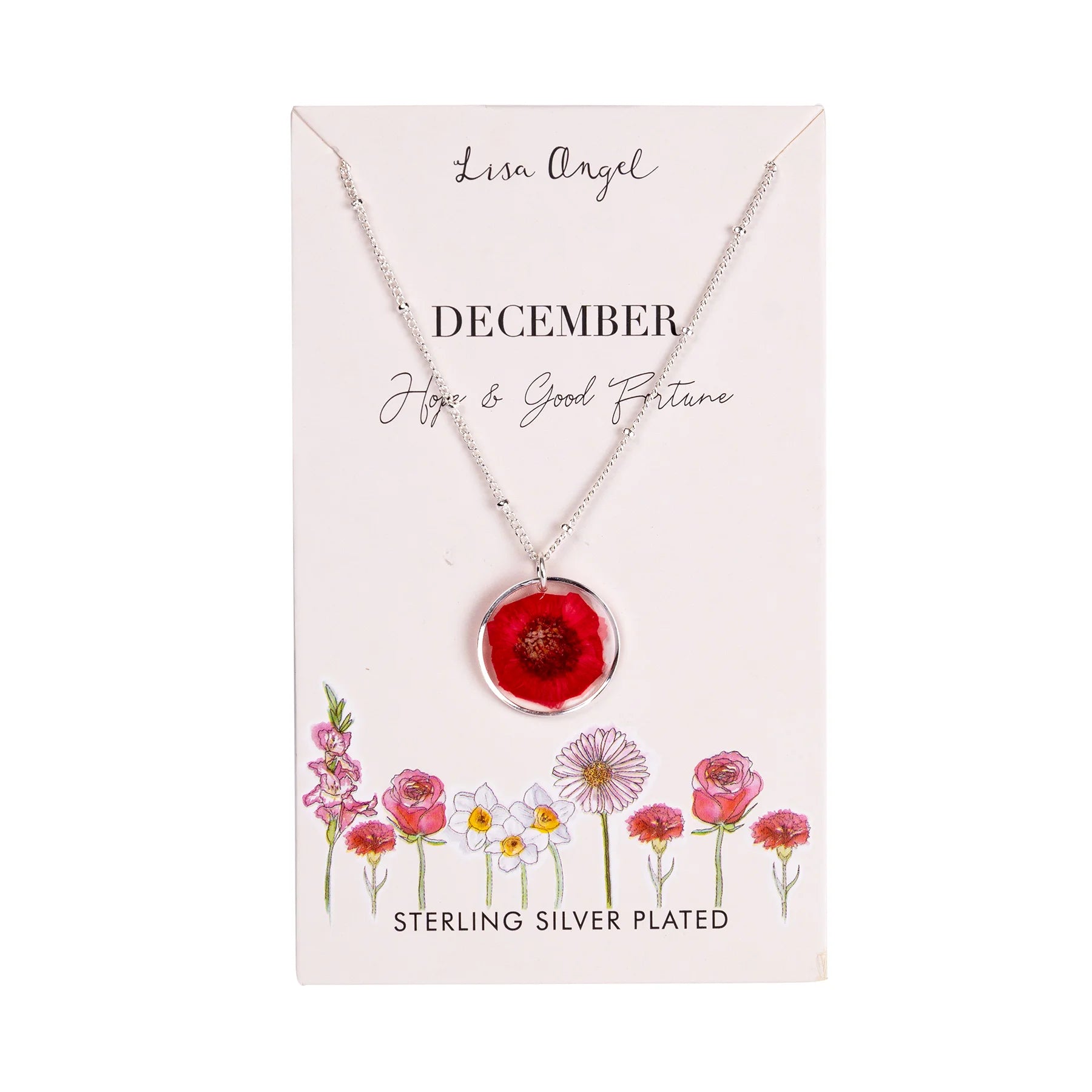 Elegante geboortebloem ketting