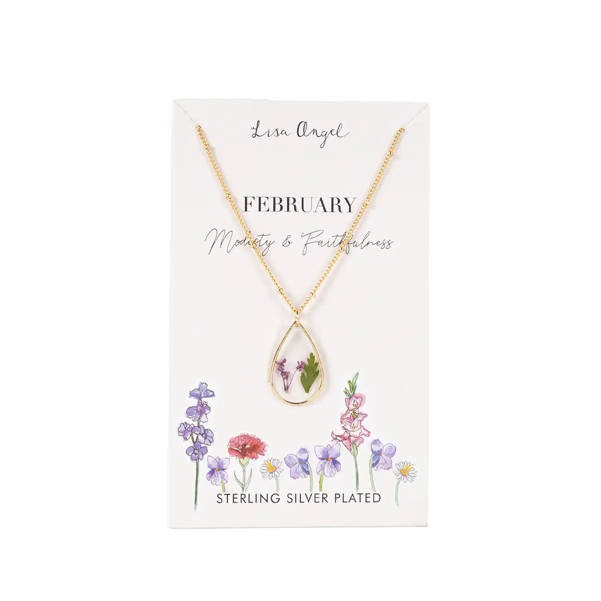 Elegant Birth Flower Necklace