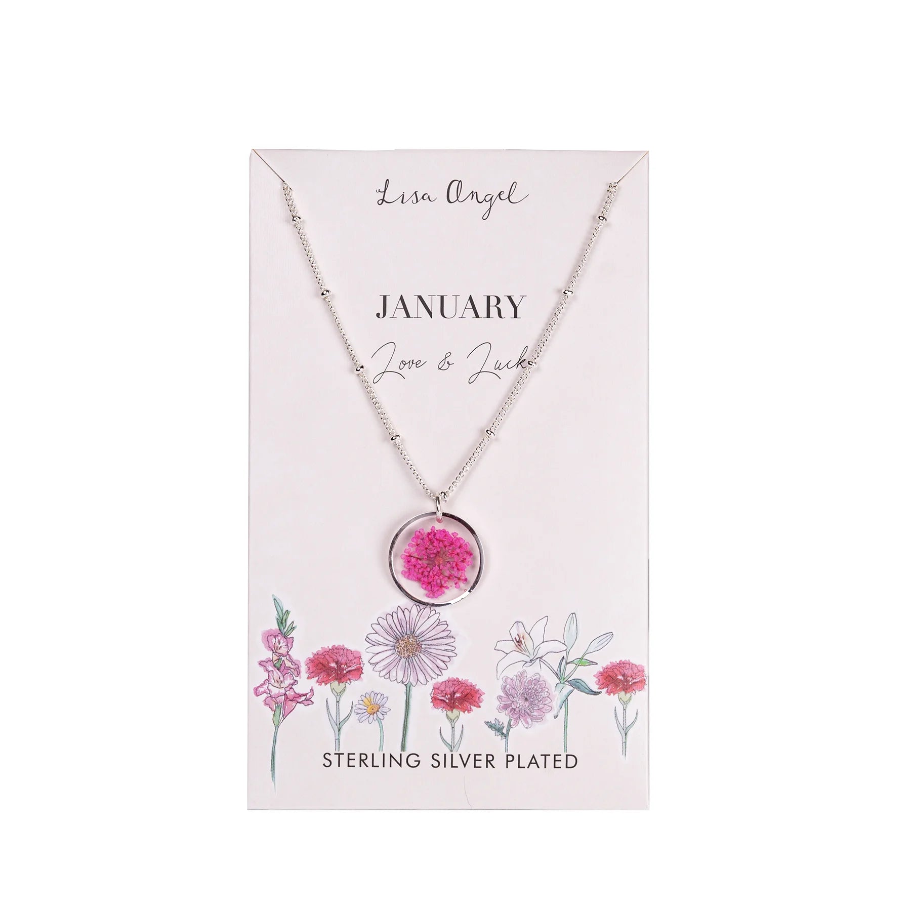 Elegant Birth Flower Necklace