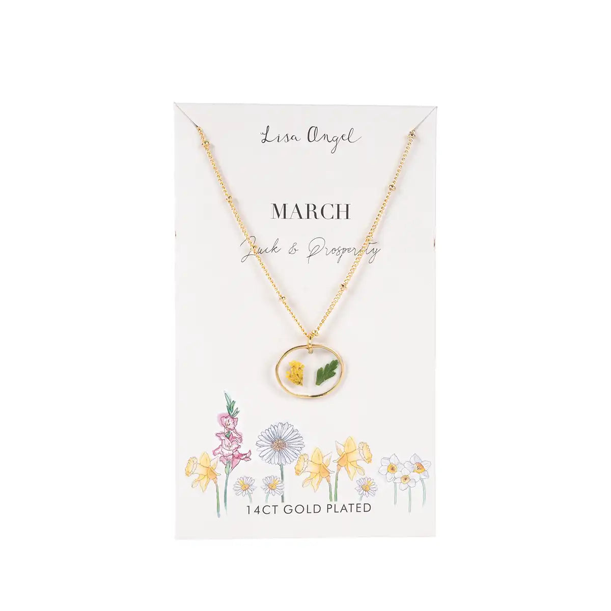 Elegant Birth Flower Necklace
